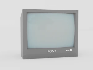 stary telewizor Model 3D