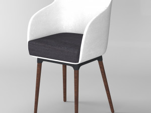 chair pw-028 white 3Dモデル