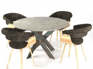 armen living summer dining chair 3D Модель
