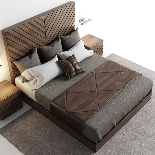 bed luxury Modelo 3D .c4d .max .obj .3ds .fbx .stl .blend 