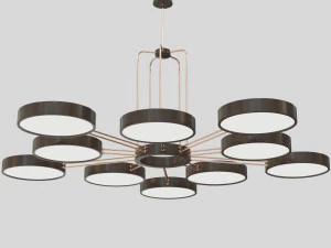 the-ten-light-abbott-chandelier 3D Модель