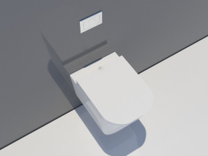 ceramic wall mounted toilet 3D Model