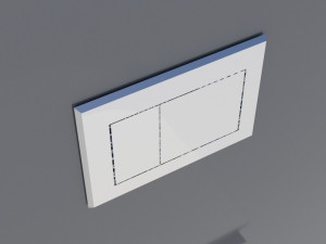 ceramic wall mounted toilet 3D Model