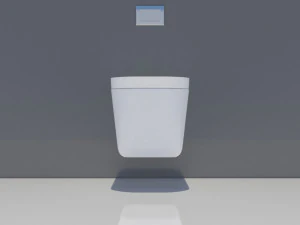 ceramic wall mounted toilet 3D Model