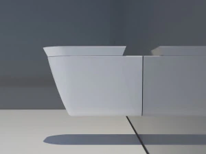 ceramic wall mounted toilet 3D Model