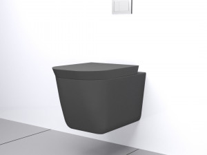 matte black wall mounted toilet Modelo 3D