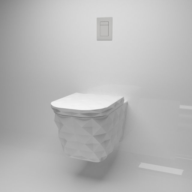 ceramic wall mounted toilet 3Dモデル .c4d .max .obj .3ds .fbx .stl .blend 
