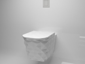 ceramic wall mounted toilet Modèle 3D