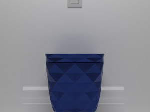 ocean blue wall mounted toilet 3Dモデル