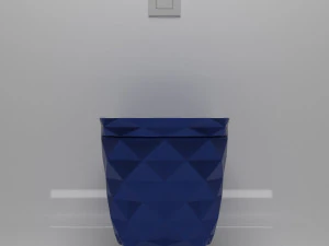 ocean blue wall mounted toilet 3D Model