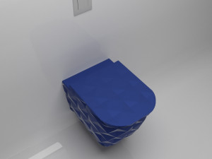 ocean blue wall mounted toilet 3Dモデル
