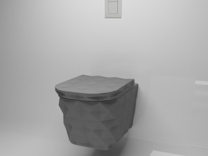 meteor grey wall mounted toilet 3D-Modell