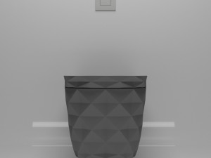 meteor grey wall mounted toilet 3D 模型