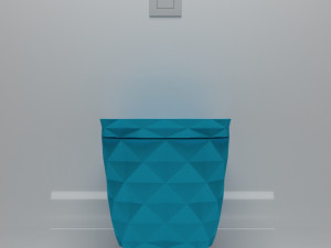 candy blue wall mounted toilet 3Dモデル