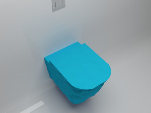 candy blue wall mounted toilet 3Dモデル