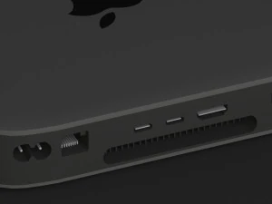 pomme mac mini gris fonc&eacute; Modèle 3D