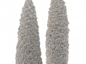 2 golden oriental arborvitae trees 3D-Modell