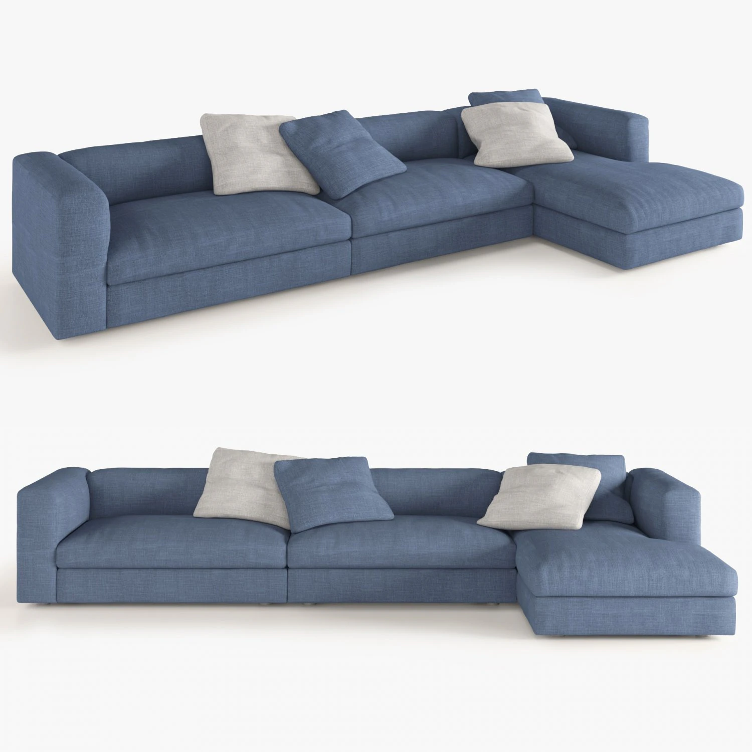 corner sofa semi large size 3D Model .c4d .max .obj .3ds .fbx .stl .blend 