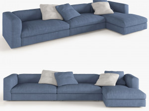 corner sofa semi large size 3D Model