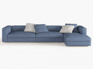 corner sofa semi large size 3D 모델