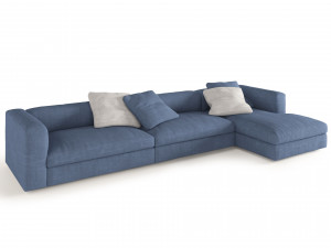 corner sofa semi large size 3D 모델