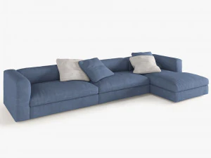 corner sofa semi large size 3D Model