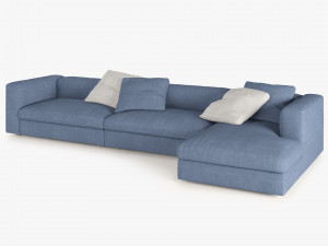 corner sofa semi large size 3D 모델