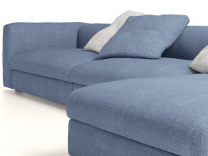 corner sofa semi large size 3D 모델