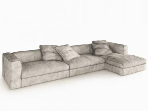 corner sofa semi large size 3D Model
