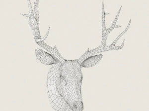 deer mount wall decoration 3D Model