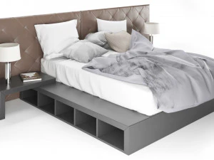 2 dennenbomen hoog en middelhoog 3D Model