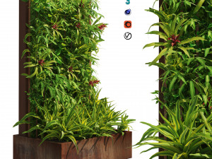 Greenwall Fitowall with plant box 3D Models