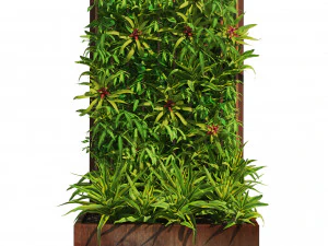 Greenwall Fitowall with plant box 3D Model