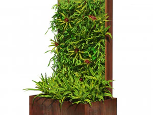 Greenwall Fitowall with plant box 3D Model