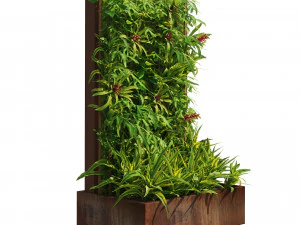 Greenwall Fitowall with plant box 3D Model