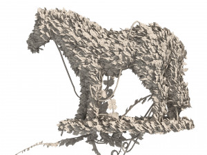 Topiary horse sculpture plant 3D-Modell