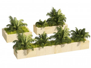 3 Street border plant 3D Models