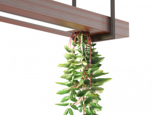 Pendant light with hanging plant FalseSpirea 3D 모델