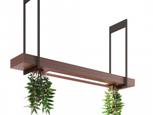 Pendant light with hanging plant FalseSpirea 3D 모델
