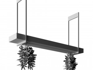Pendant light with hanging plant FalseSpirea 3D 모델
