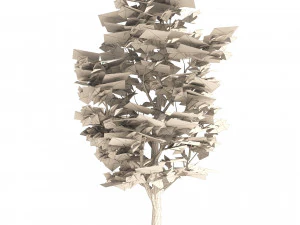 4 Summer Autumn Street London plane trees 3D Model