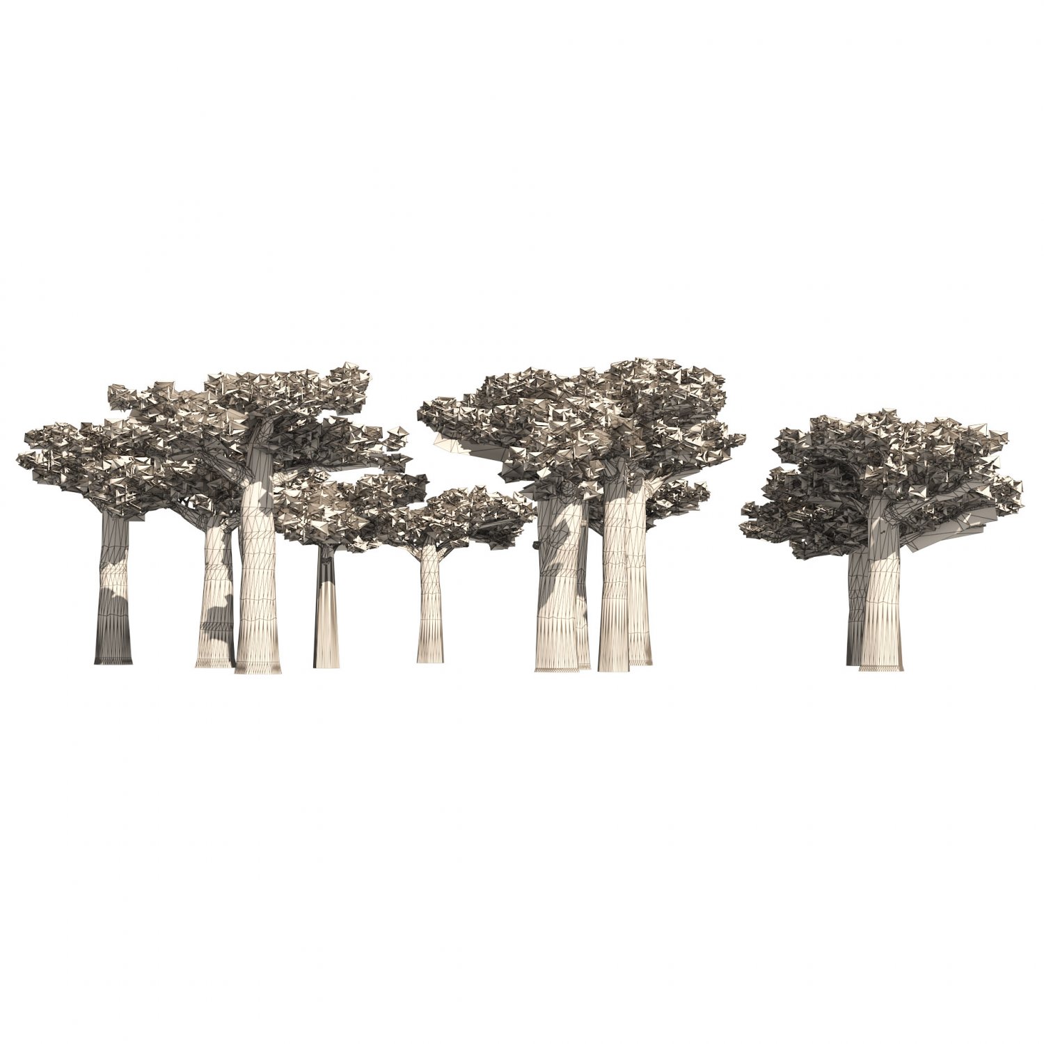 aesthetic song Qualification Madagascar Baobab Trees Set 3D Models in Tree 3DExport