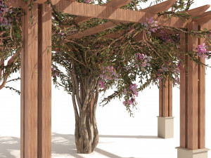 Crape myrtle pergola 3D Модель