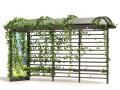 3 Bus Station with Climbing plant 3D मॉडल