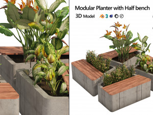 Modular Planters 3D Модель