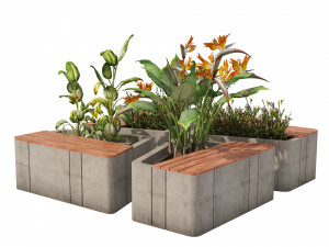 Modular Planters 3D Модель