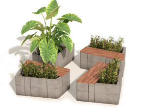 Modular Planters 3D Модель