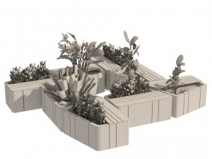 Modular Planters 3D Модель