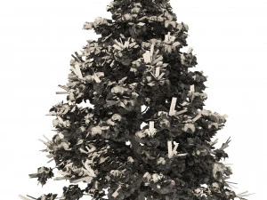 Inverno Juniperus virginiana com neve Modelo 3D