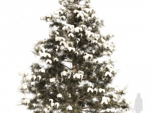Winter Juniperus virginiana with snow Modelo 3D